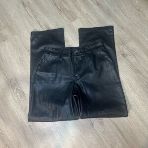 Hollister Women’s Black Faux Leather Pants size 9R ❤️‍🔥